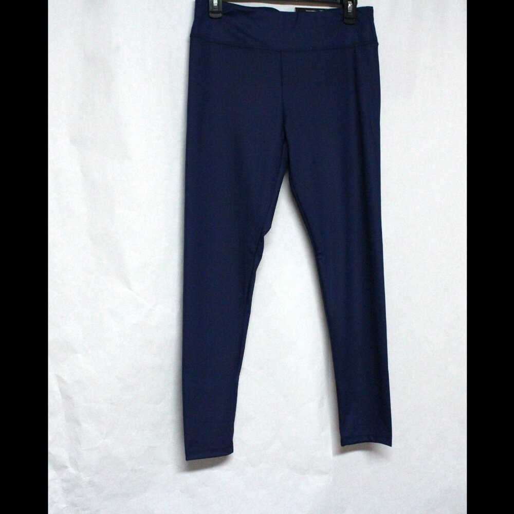 No Boundaries Large 11-13 High Rise Ankle Length Sapphire Blue Liquid Leggings